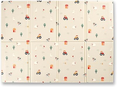 Nuby Foldable Reversible Baby Play Mat 90x120 cm Farmyard 0M+