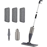 �鶹�� Basics 360-Degree Swivel Spray Mop for Hardwood Tile Laminate Floor Cleaning with 16.9 oz Refillable Tank, 49-inch, 3-