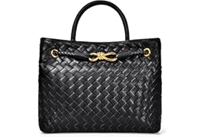 GASSDA Woven Bag for Women, Small Tote Bag Hobo Bag Crossbody Bags PU Leather Handmade Woven Purses Gift For Women