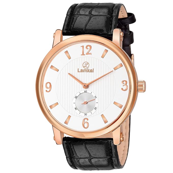 Imported Working Chronograph White Dial Black Leather Strap Unisex Watch � LMK-0144