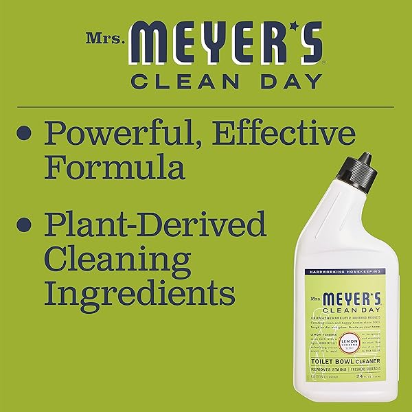 MRS. MEYER’S CLEAN DAY LIQUID TOILET BOWL CLEANER, STAIN REMOVING, LEMON VERBENA, 24 OZ