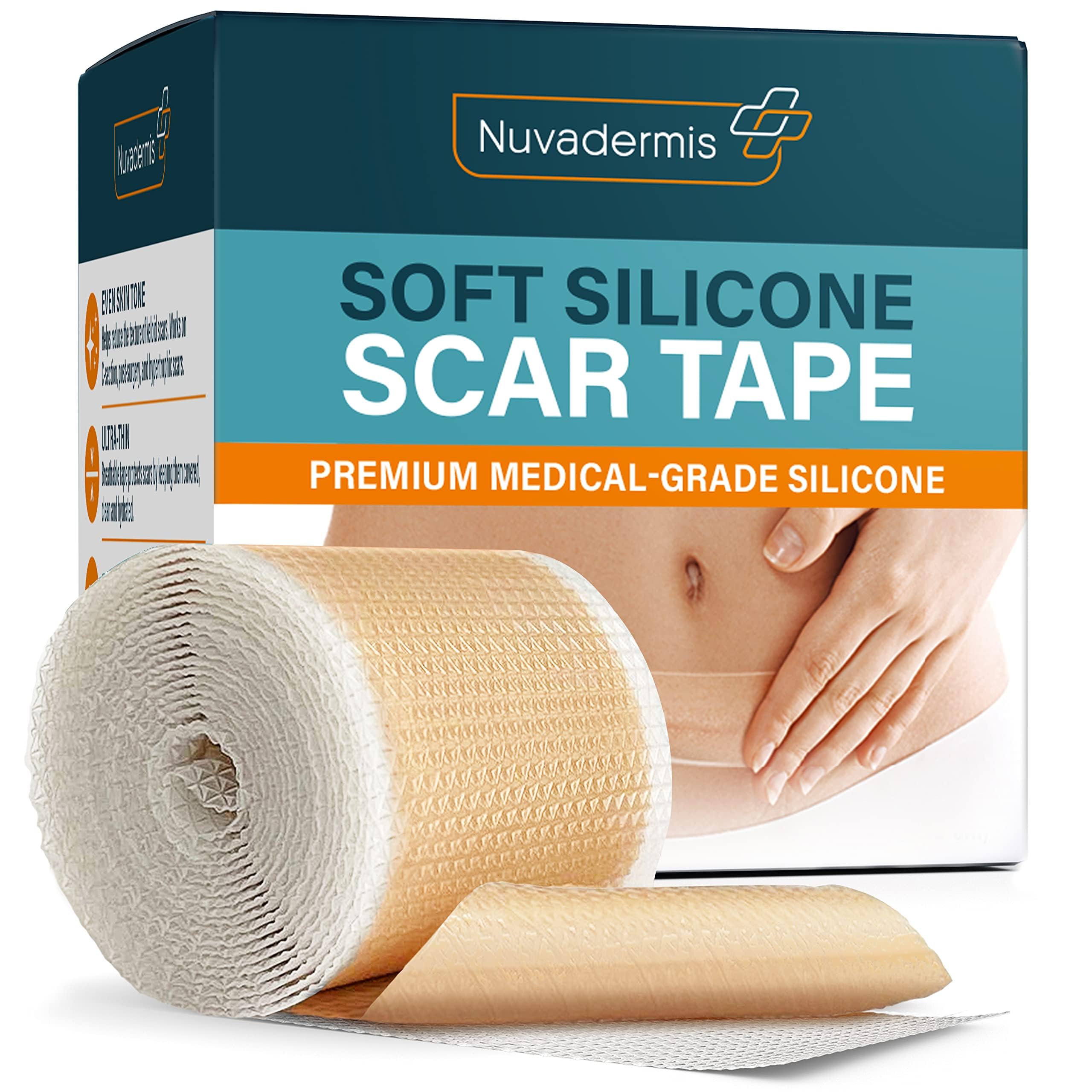NUVADERMIS Silicone Scar Tape for Surgical Scars - 120