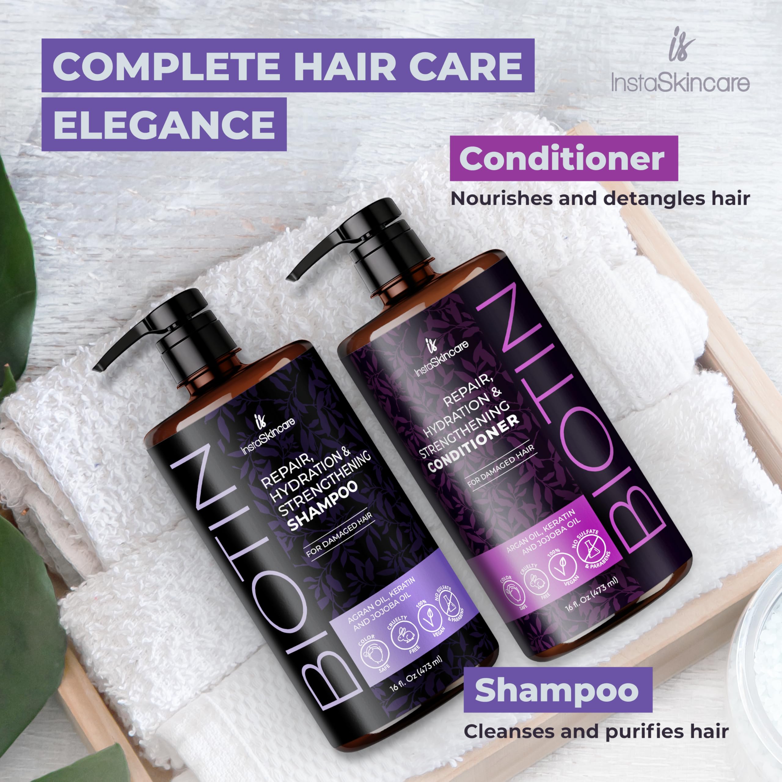 Biotin Shampoo and Conditioner Set, 1 Fl Oz (Pack of 1)