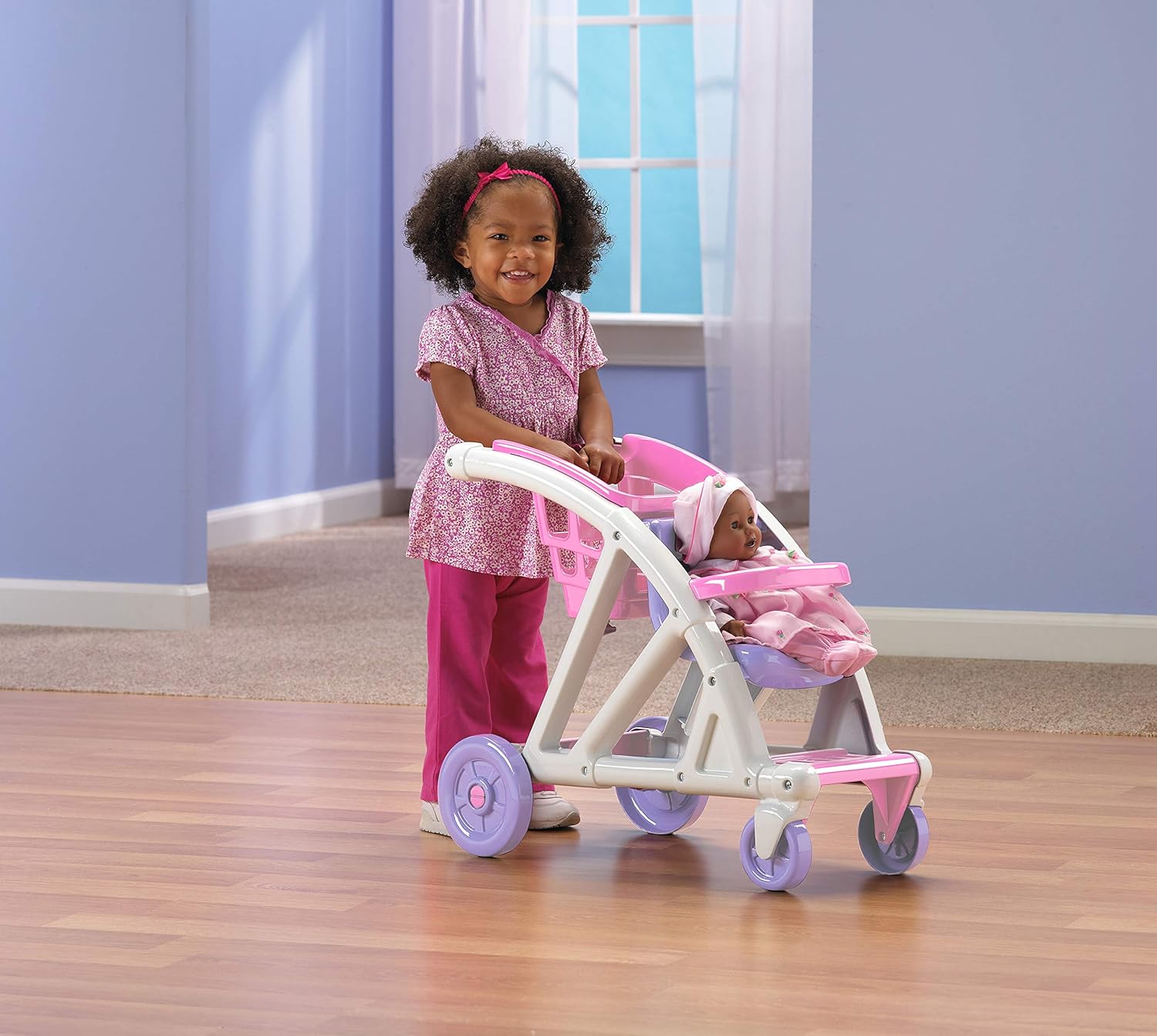 american plastic toys on the go stroller