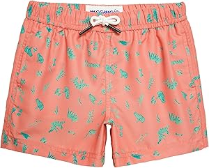 MaaMgic Kleine Jungen Badeshorts Schnelltrocknend Boardshorts mit Mesh-Futter Taschen und Verstellbarem Tunnelzug MEHRWEG