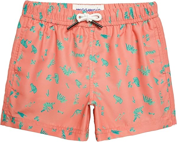 MaaMgic Kleine Jungen Badeshorts Schnelltrocknend Boardshorts mit Mesh-Futter Taschen und Verstellbarem Tunnelzug MEHRWEG