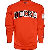 Blue 84 NHL unisex-adult Nhl Officially Licensed Crewneck Sweatshirt Sleeve Logo Team Color