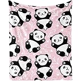 Homieblanket Panda Blanket for Boys Girls, Cute Panda Themed Design Printed Throw Blankets for Kids Lap, Chair Sofa, Warm Soft Cozy Blanket, 40"x 50"