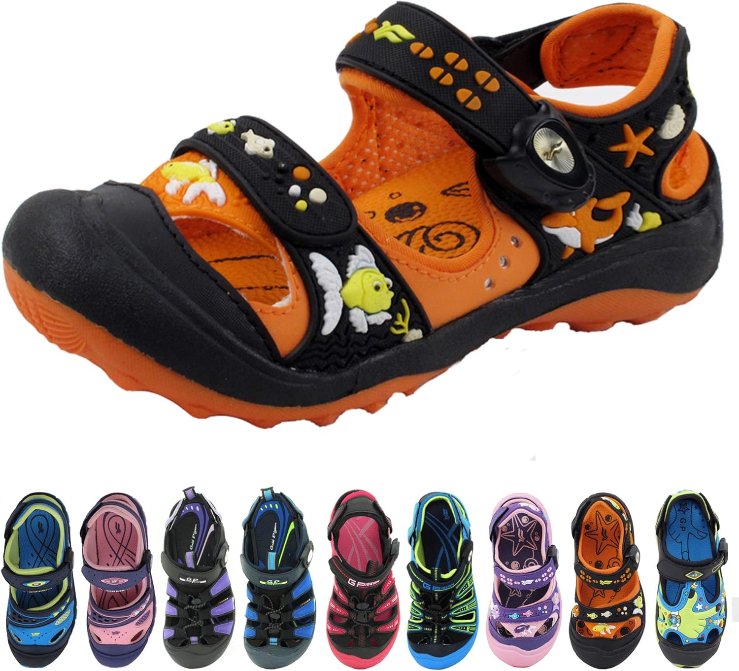 Gold Pigeon Shoes Kids Toe Guard Easy SNAP