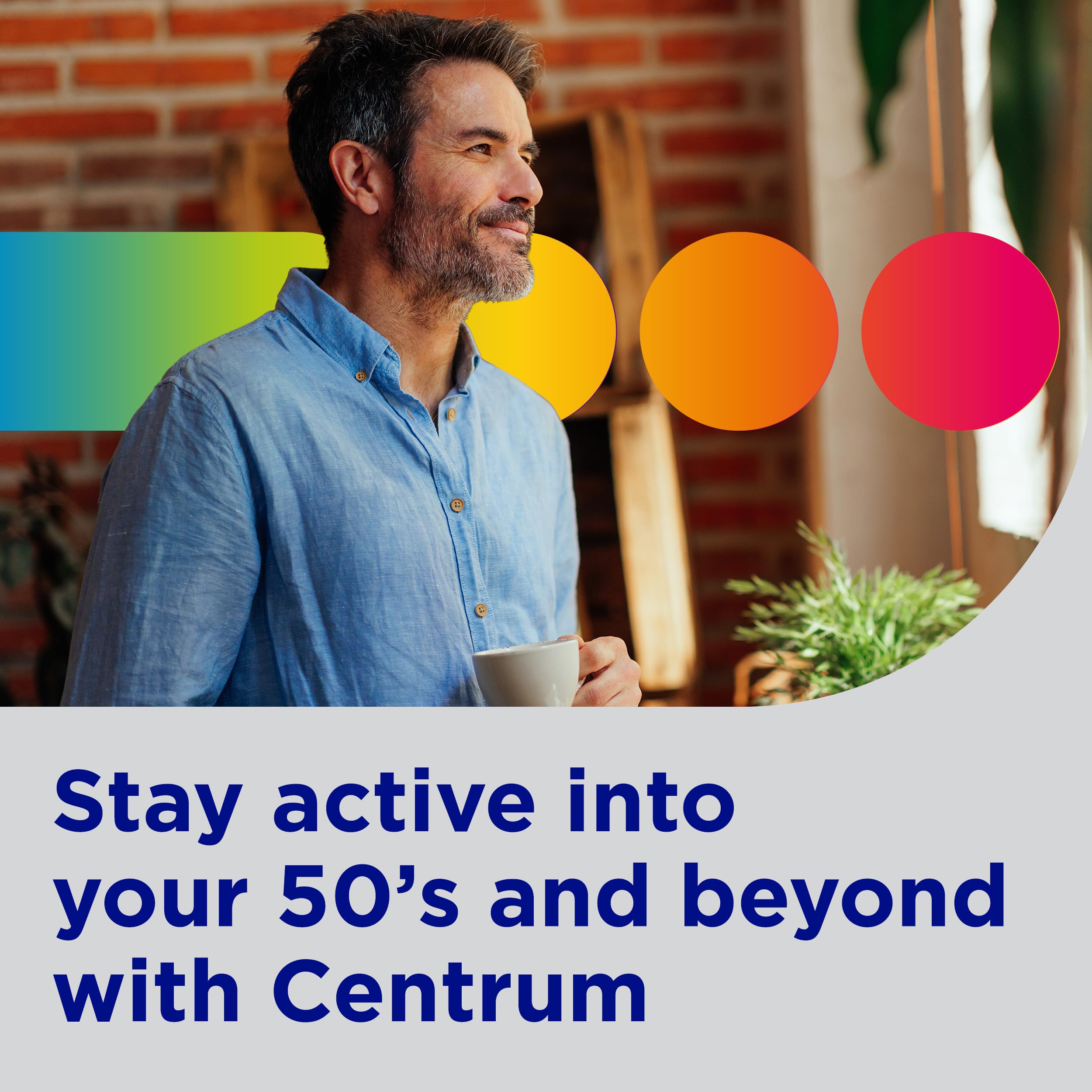 Centrum Minis Silver Multivitamin for Men 50 Plus, Multivitamin/Multimineral Supplement, Vitamin D3, B-Vitamins and Zinc, Non-GMO Ingredients, Supports Memory and Cognition in Older Adults - 280 Ct