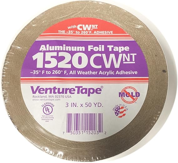 Venture Tape 3" 2 MIL Aluminum Tape (16 Rolls per case
