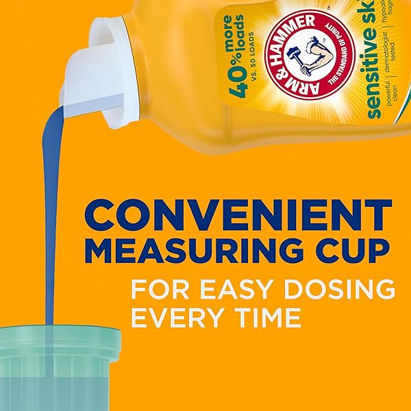 ARM & HAMMER SENSITIVE SKIN LIQUID LAUNDRY DETERGENT, FRESH SCENT, 105 FL OZ, 105 LOADS