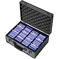 D DACCKIT Toploader Storage Box with Card Dividers for 3" x 4" 35pt Rigid Card Holders for Trading Cards & Sports Cards Compatible with Top Loaders & Magnetic Card Holders