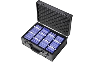 D DACCKIT Toploader Storage Box with Card Dividers for 3" x 4" 35pt Rigid Card Holders for Trading Cards & Sports Cards Compatible with Top Loaders & Magnetic Card Holders