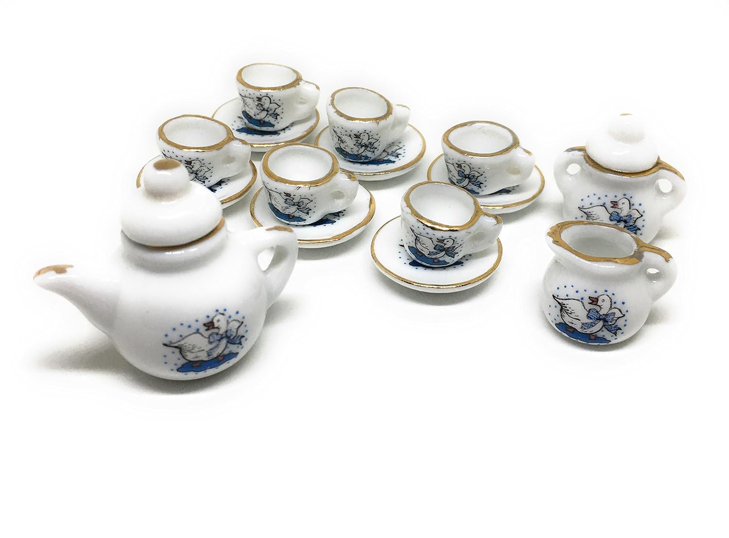 Strawberry Set Tea Porcelain Ware Dining Ceramic Miniature