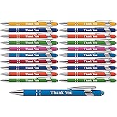 Express Pencils Thank You Premium Gift Stylus Pens For All TouchScreen Devices - Metal Soft Touch - 2 in 1 Combo Pen for Events, Parties, Employee Appreciation & More (20 Pack)