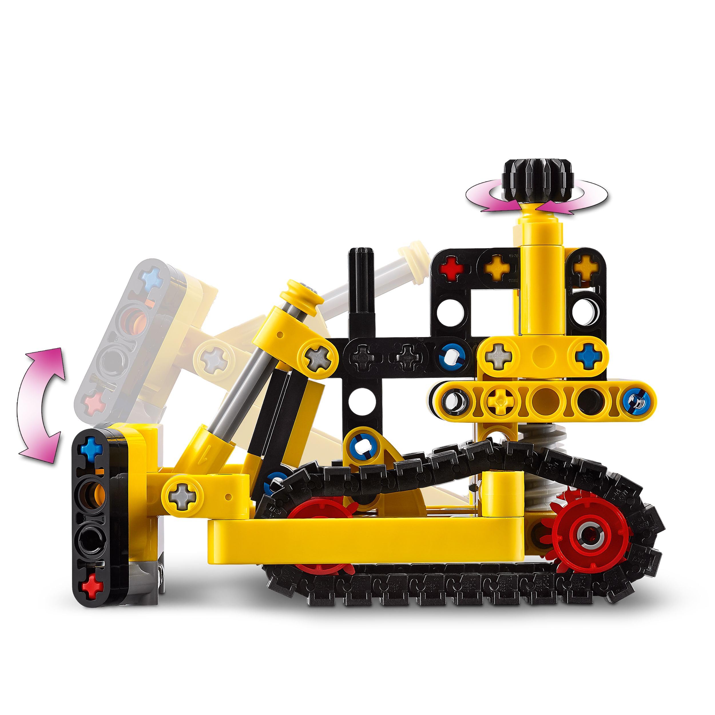 LEGO Technic Schwerlast Bulldozer, Spielzeug-Planierraupe zum Bauen, Ergänze Deine Baustelle, Konstruktionsspielzeug für Kinder, Technik-Geschenk für Jungs und Mädchen ab 7 Jahren 42163