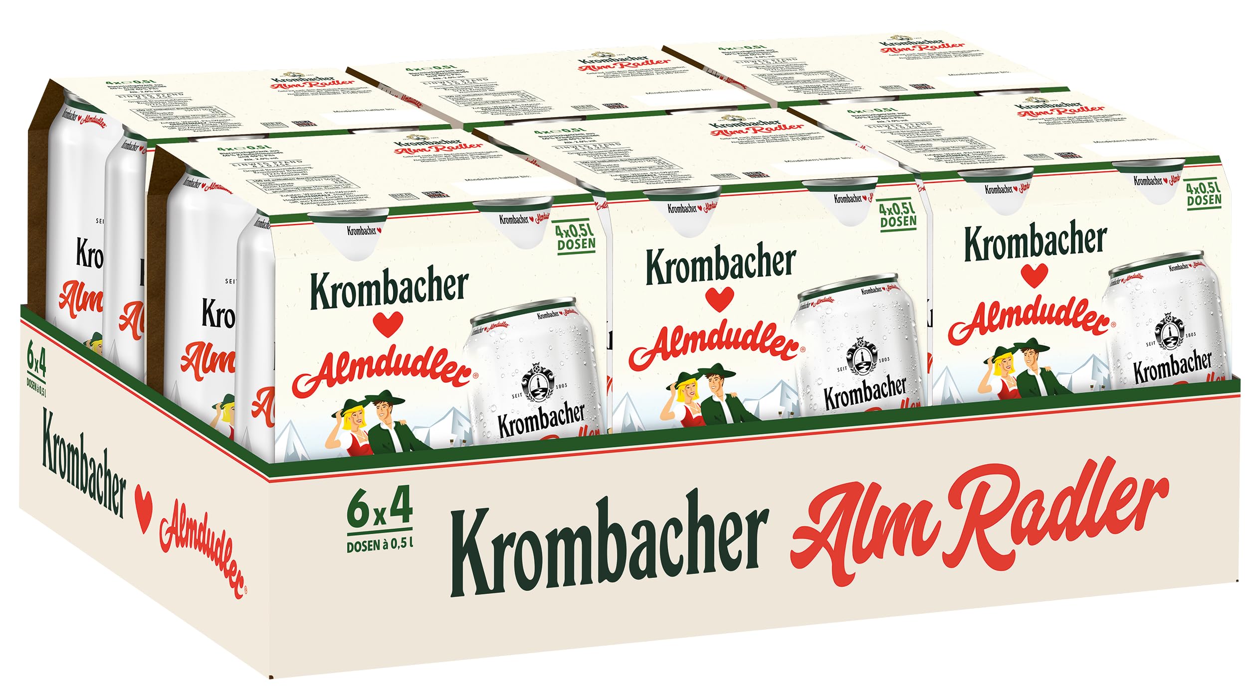 Krombacher AlmRadler 6 x 4 x 0,5l Dosentray