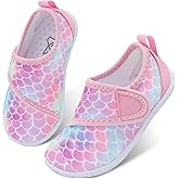 LeIsfIt Toddler Water Shoes Boys Girls Barefoot Aqua Socks Kids Breathable Quick-Dry Swim Shoes for Beach Pool Surf