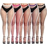 Aimery 5 Pairs Fishnet Stockings Tights High Waist Stockings Leggings for Women