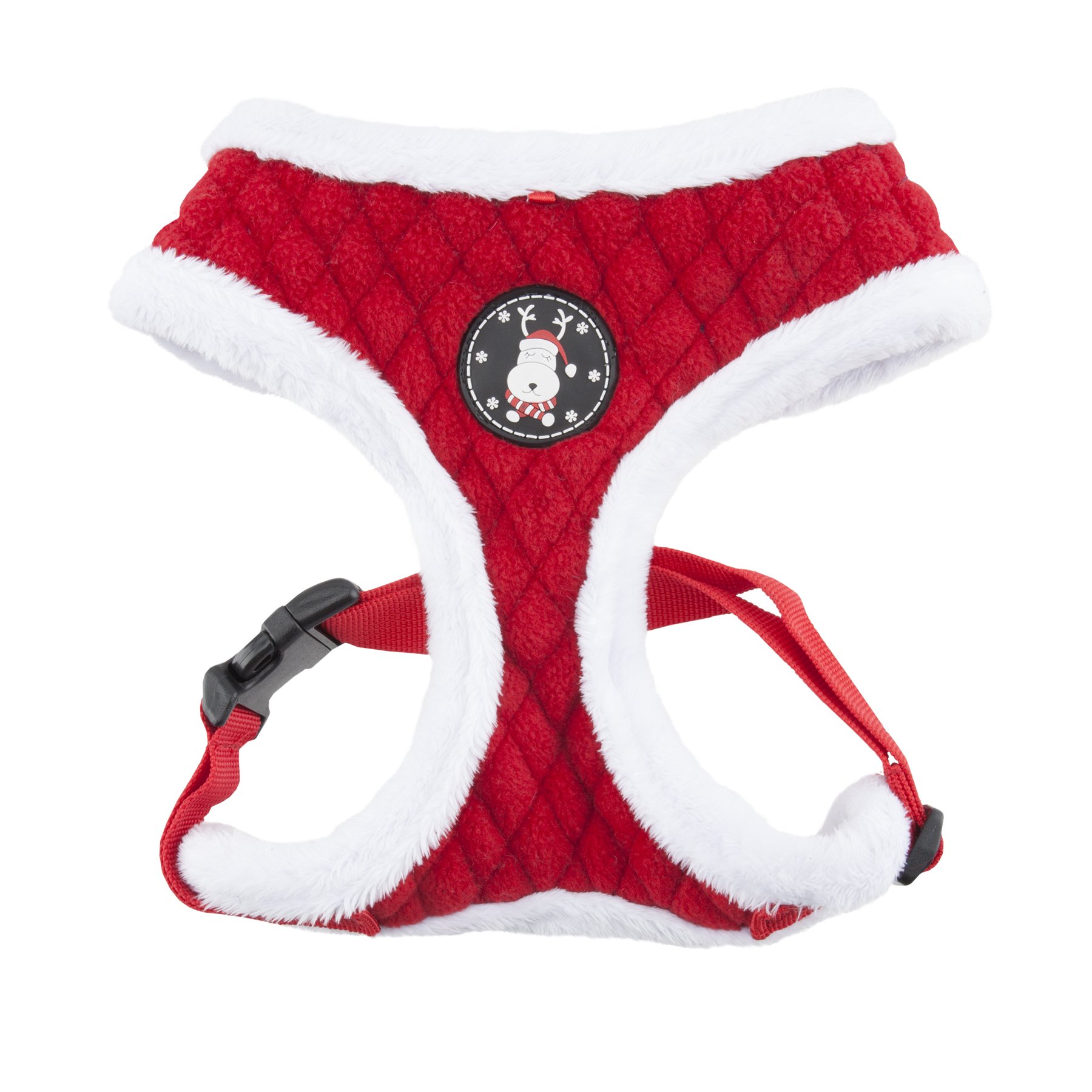 Puppia Christmas Harness - Soft Dog Harness for Christmas -Harness for Small and Medium Dogs - Red โ image 1