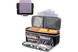 LZXYBIN Carrying Case Bag with Mat Pocket for Cricut Explore Air 2 Maker 3 Bag Carrying Case Black