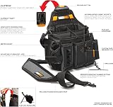 ToughBuilt Master Electrician Pouch with Shoulder Strap - Black - 25 Pockets view 2
