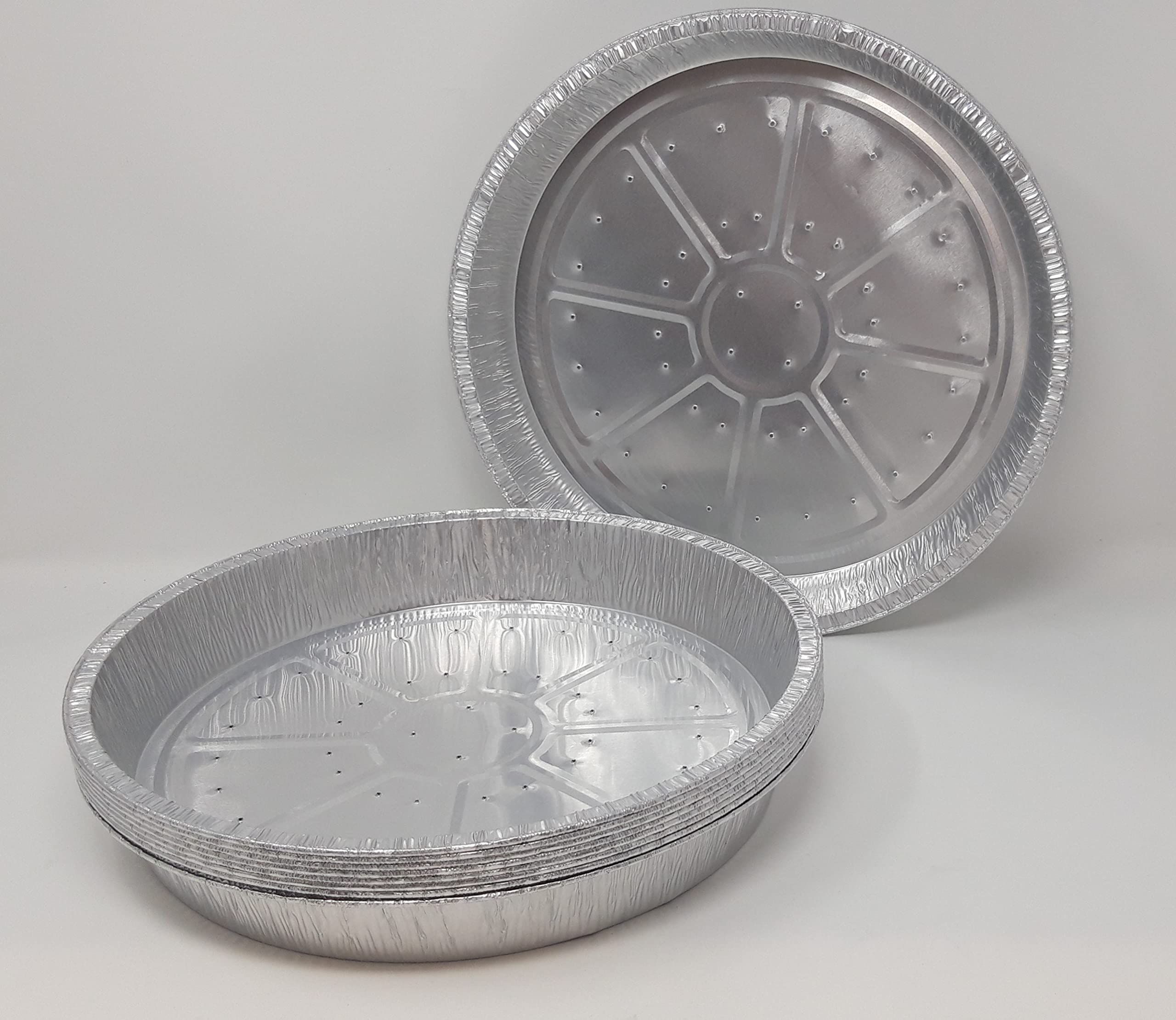 Foglish Home & Garden 40 x 29cm 12" Aluminium Foil Round Pie Flan Quiche Dish Tray Container BBQ 29x29x4cm Airfryer Oven Kitchen Baking