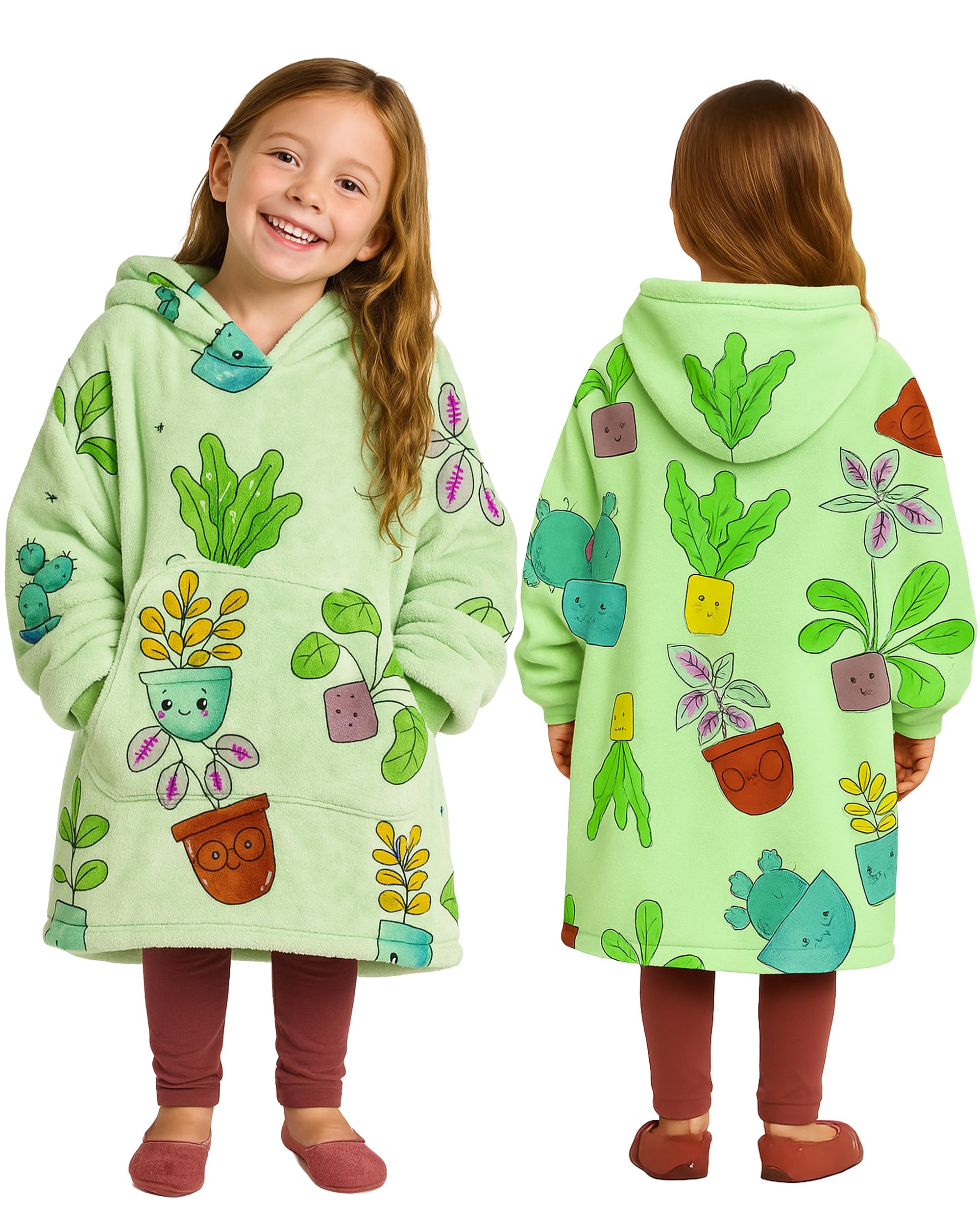 KEPLIN Oversized Blanket Hoodie – Ultra Soft Fleece & Sherpa Lined Wearable Hoodie Blanket with Large Pocket and Elasticated Cuffs – One Size Fits Most for Lounging, Travel, Camping & Home Comfort