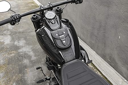 Amazon Fr Sac De Reservoir Amovible En Cuir Avec Ouverture Rapide Pour Harley Davidson Softail Fat Bob 2018 2020 Fabrique En Italie