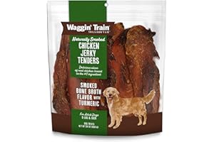 Waggin' Train Smoked Chicken Jerky Tenders with Turmeric and Bone Broth for Dogs - 24 oz. Pouch - Grain Free, High Protein, Limited Ingredient Dog Treat