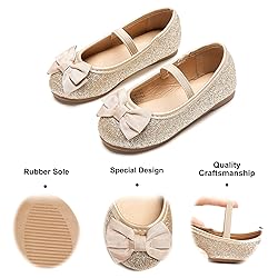 Felix & Flora Toddler Little Girl Gold Dress Shoes