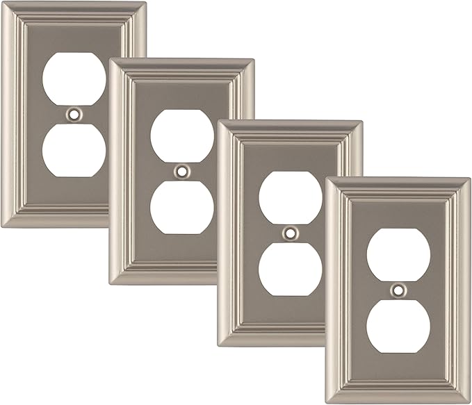 Pack of 4 Wall Plate Outlet Switch Covers by SleekLighting Decorative