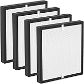 P280 P260 HEPA Replacement Filter Compatible with TPLMB/YARIKI P280 Air Purifier, AIUZLK P260 Air Purifier, 3-Stage Filtration, H13 True HEPA Filter, 4 Pack