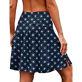 COOrun 20" Tennis Skirt Women Knee Length Golf Long Skort with Pockets High Waisted Athletic Sports Inner Shorts Skirts S-3XL