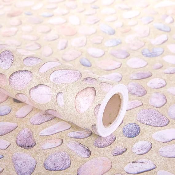Amazon Brand - Solimo PVC Self-Adhesive WallPaper, Sand Stones, 45 x