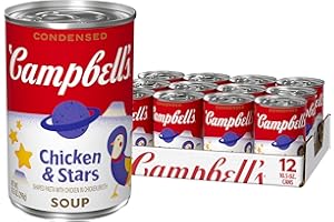 CAMPBELL'S Campbell’s Condensed Kids Chicken and Stars Soup, 10.5 oz Can (12 Pack)
