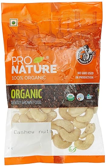 Pro Nature 100% Organic Cashew Nuts, 100g