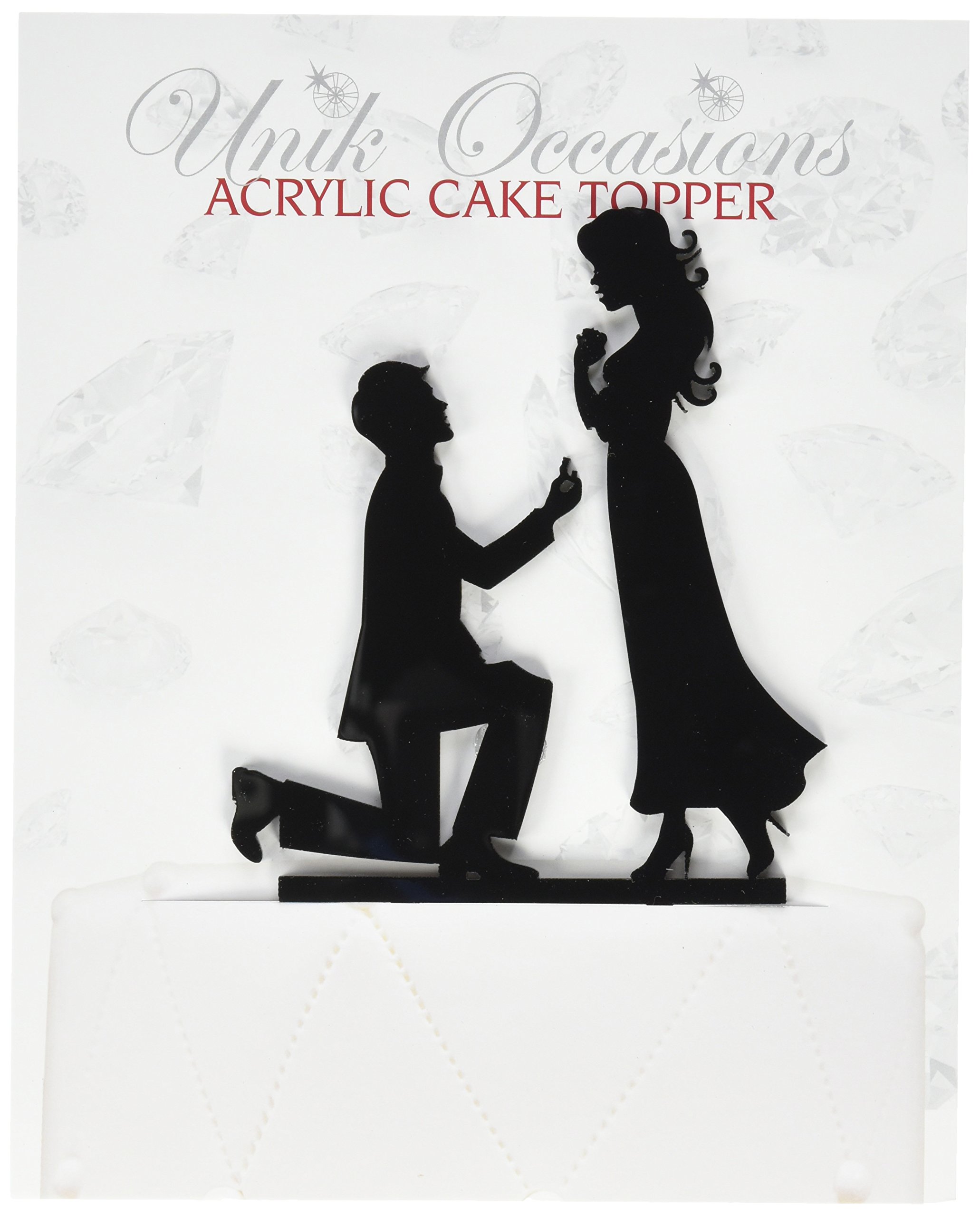 Unik Occasions Will You Marry Me Engagement Acrylic Cake Topper