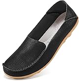 Ecetana Loafers for Women Penny Shoes Comfortable Slip On Casual Womens Loafers Fashion Moccasins Lightweight Round Toe Driving Flats Boat Shoes