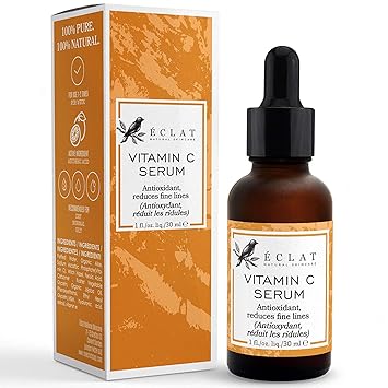 Schnell einziehendes Vitamin C Serum mit Anti-Aging Formel - 100% reines feuchtigkeitsspendendes Vitamin-C Serum mit Hyaluron