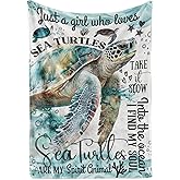 InnoBeta Sea Turtle Gifts for Women, Turtle Blanket and Throw, Perfect for Birthday/Christmas, 50'' x 65''