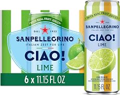 Sanpellegrino CIAO! Lime Sparkling Water, LowCal, 0g Added Sugar, 6Pack