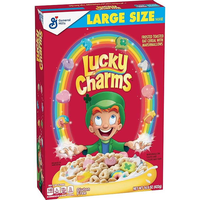 Lucky Charms Gluten Free, Breakfast Cereal, Large Size, 14.9 Oz Amazon