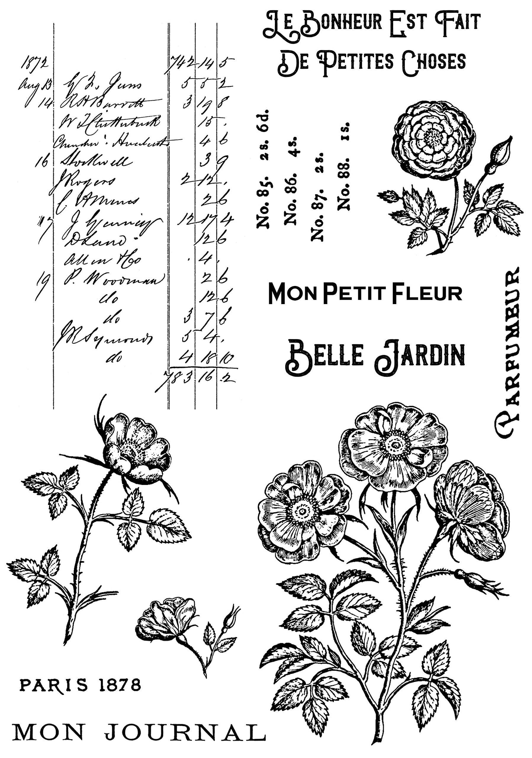 Creative Expressions Sam Poole-Beautiful Garden-Clear Stamp Set, A5