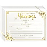 Lesnala 25 Pcs Gold Foil Edge Blank Marriage Certificates 11 X 8.27Inch | Thick Cardstock Paper, Wedding Ceremony Proposal Newlywed Keepsake Supplies