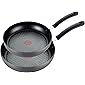T-fal E765S2 Ultimate Hard Anodized Nonstick 8 In and 10 In Fry Pan Cookware Set, 2 Piece Frying Pan Set, Black