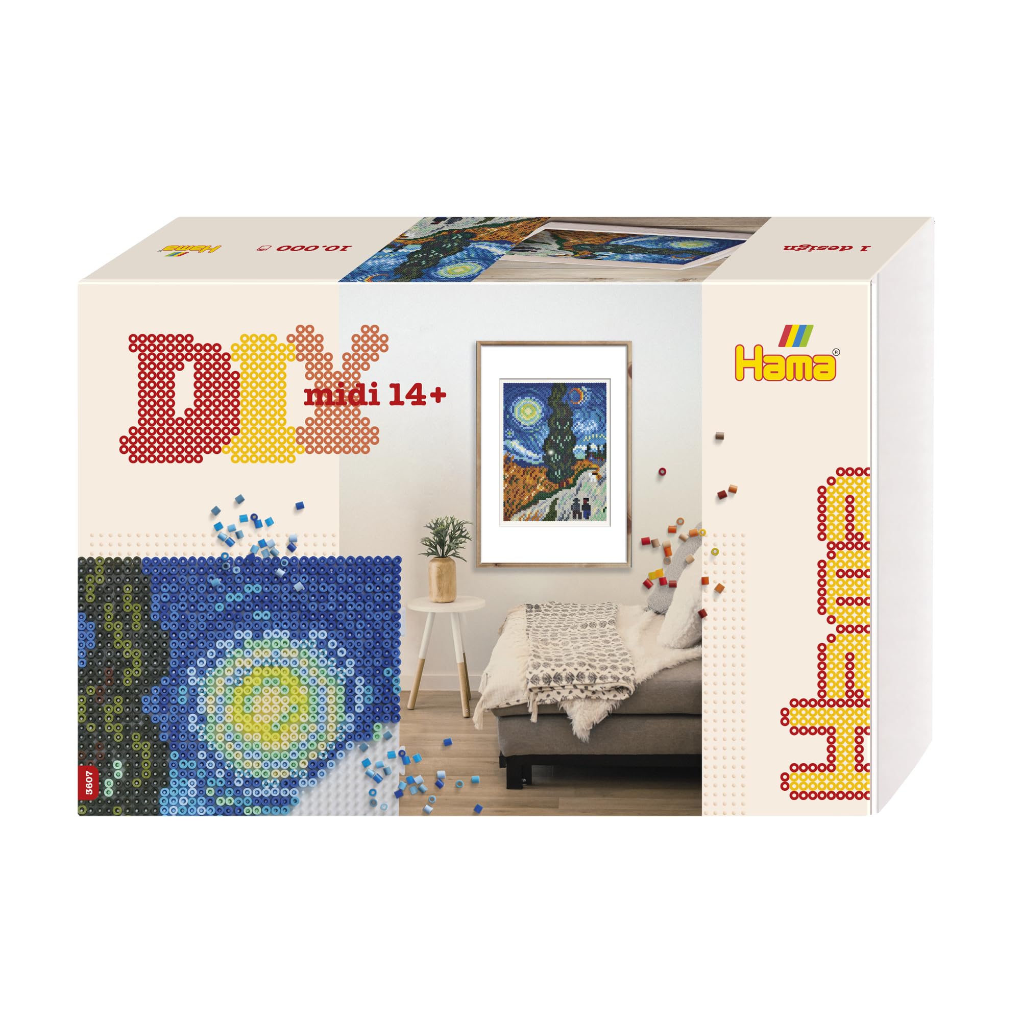 Hama Art 3607 Van Gogh Bead Kit, Blue, Black, Brown, Yellow, Green