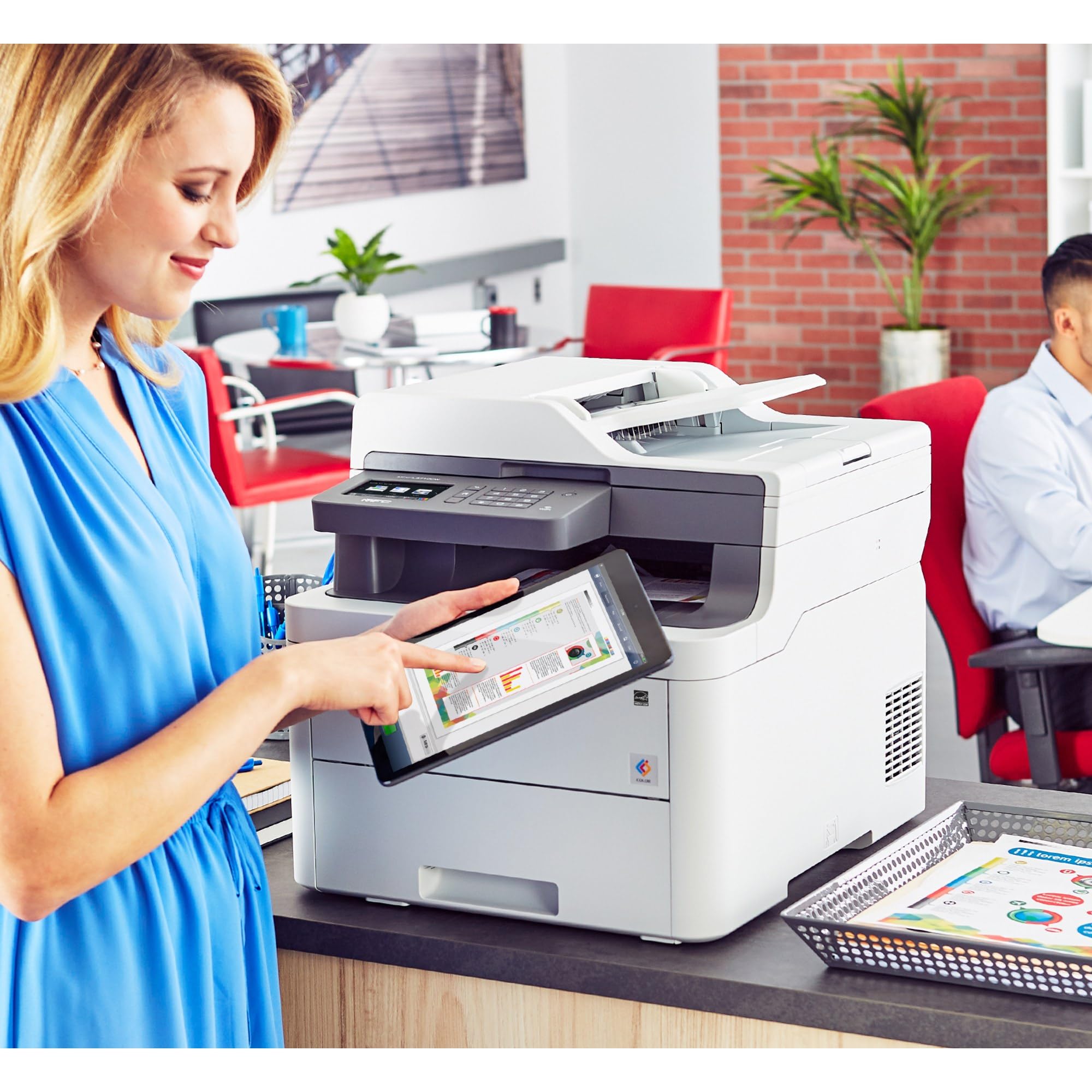Brother MFC-L3710CW Compact Digital Color All-in-One Printer Providing Laser Printer Quality Results with Wireless, Amazon Dash Replenishment Ready