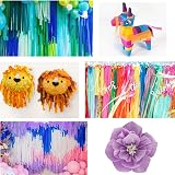Aisszhao 9 Rolls Pastel Crepe Paper Streamer Curtain Backdrop 738ft view 6